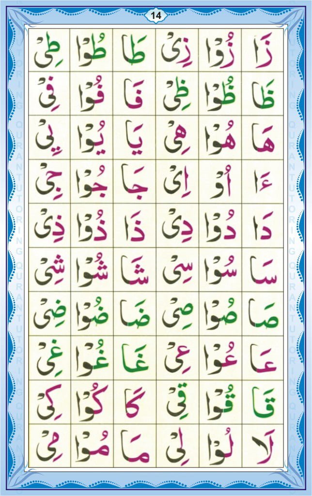 Noorani Qaida Page 14 – Lesson 8