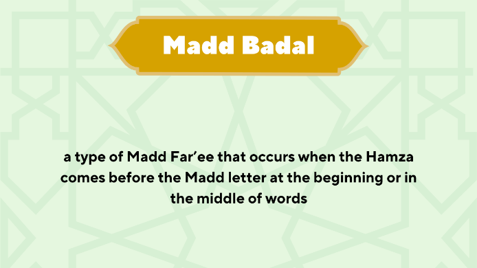 Madd Badal Definition