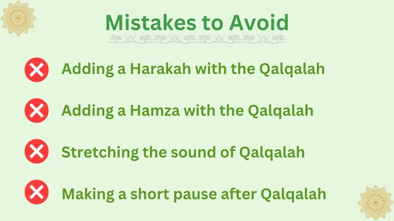 Rules of Qalqalah
